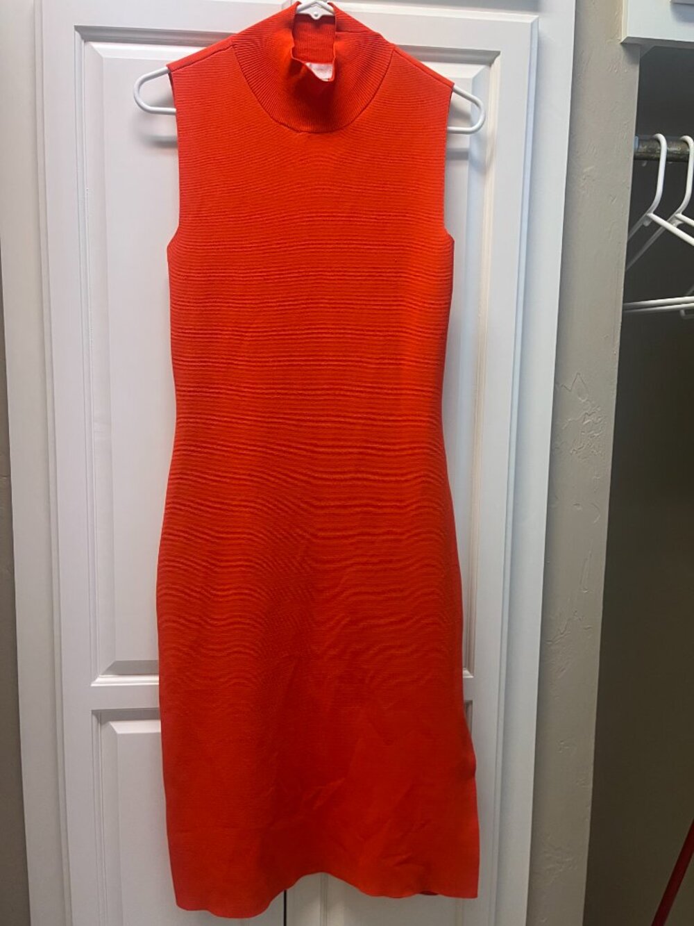 House of Harlow 1960 Red Mock Neck Sleeveless Midi Dress S